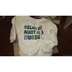 MiniOlie Toddler Relax My Aunt Is A Nurse Sweatshirt and Pants Set 2-3T‎ NWT